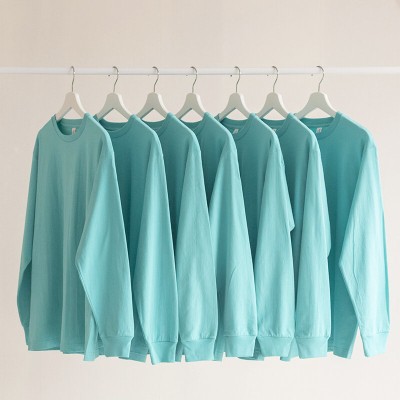 Tiffany 230G Lake Green BF Style Long-Sleeved T-shirt